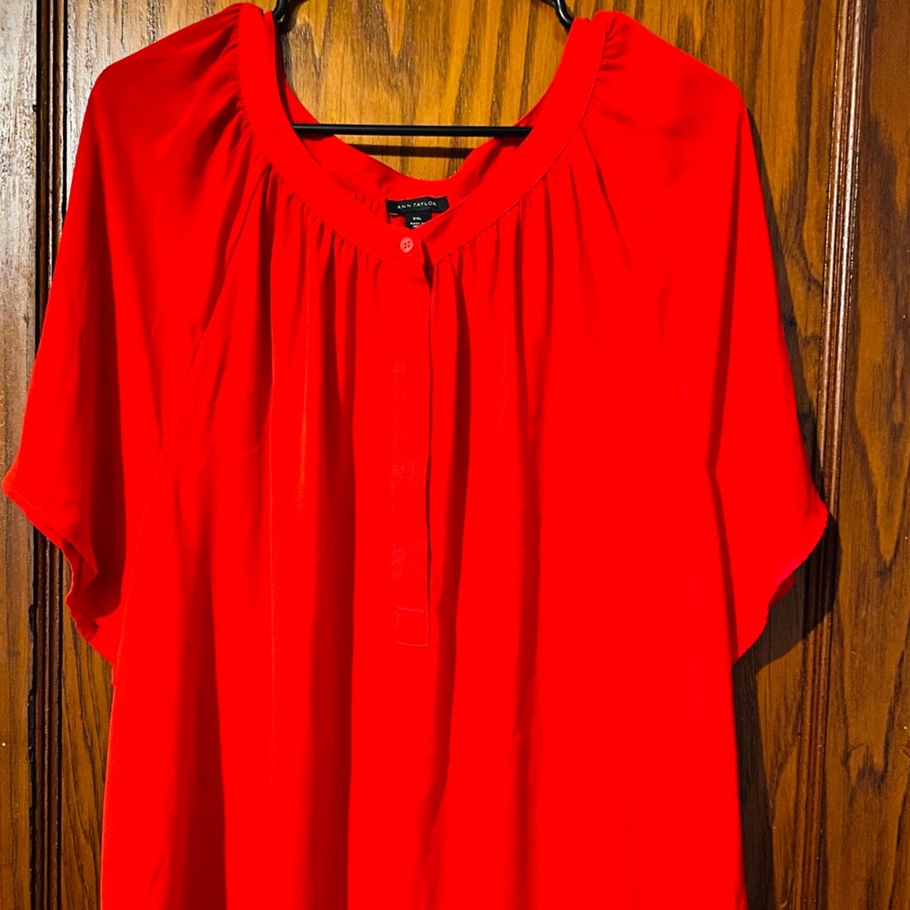 NWOT RED Ann Taylor blouse